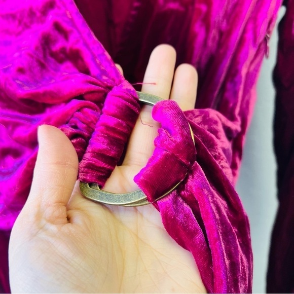 Maeve Anthropologie Pink Crushed Velvet Dress 00 NWT - Picture 4 of 12